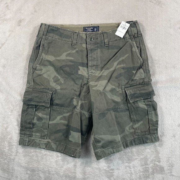 Abercrombie Fitch Paratrooper Cargo Shorts Mens 32 (Tag 30) Camo